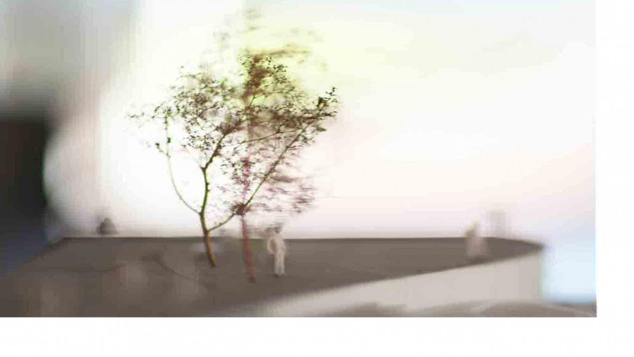 Das Bild zeigt symbolhaft ein Modell mit einem Baum und Menschen Das Bild zeigt symbolhaft ein Modell mit einem Baum und Menschen