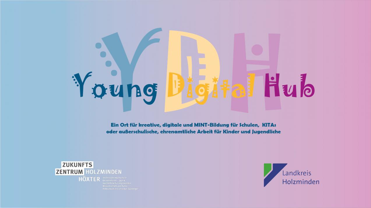 das Bild zeigt ein Wortlogo des Young Digital Hub das Bild zeigt ein Wortlogo des Young Digital Hub